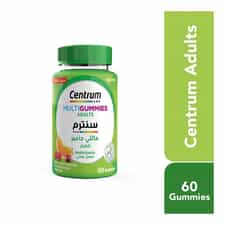 Centrum MultiGummies Adults Multivitamin Supplement Natural Fruit Flavors - 60 Gummies